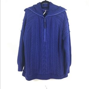 Free People 1/2 zip oversized sweater